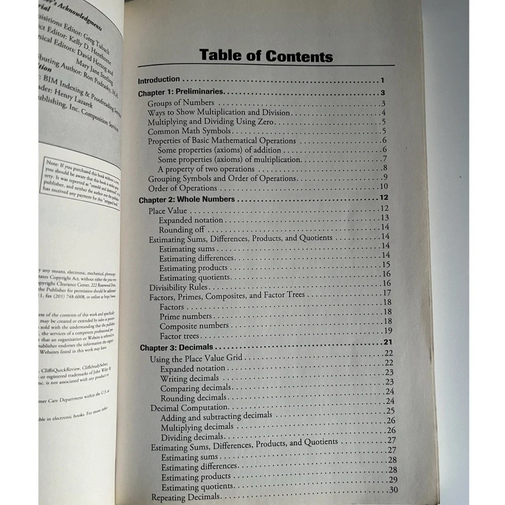 CliffNotes Basic Math & Pre-Algebra Study Guide NWT - Picture 4 of 7